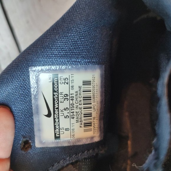 Nike Hyperdunk Zoom High Top Athletic Shoe Royal Blue Size 8 Gently Worn - Picture 9 of 10